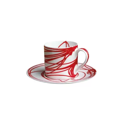 Чашка с блюдцем кофейная 100 мл Fil Rouge Nodi Taitu