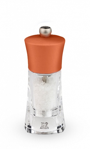 Мельница для соли 14см Oleron Peugeot, акрил+оранжевый акрил,