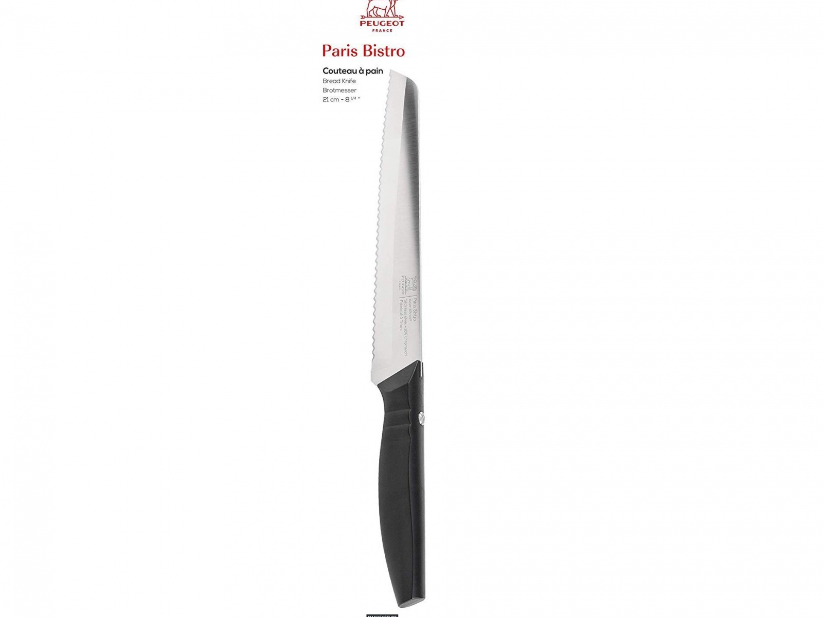 Нож для хлеба Paris Bistro Peugeot 21 см