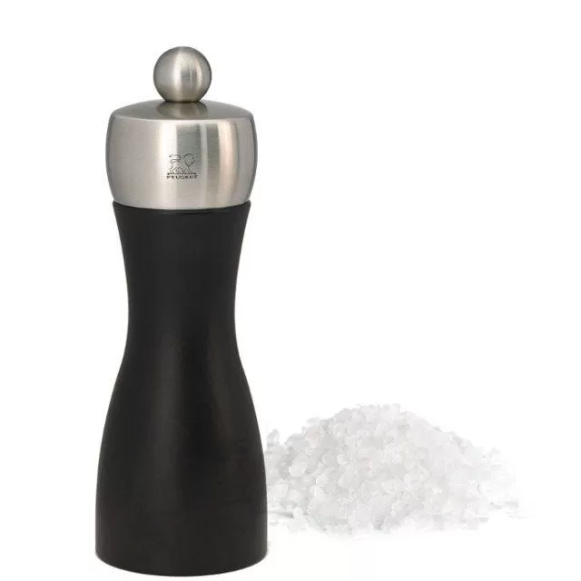 Мельница Fidji Peugeot для соли, 15 см, черный матовый