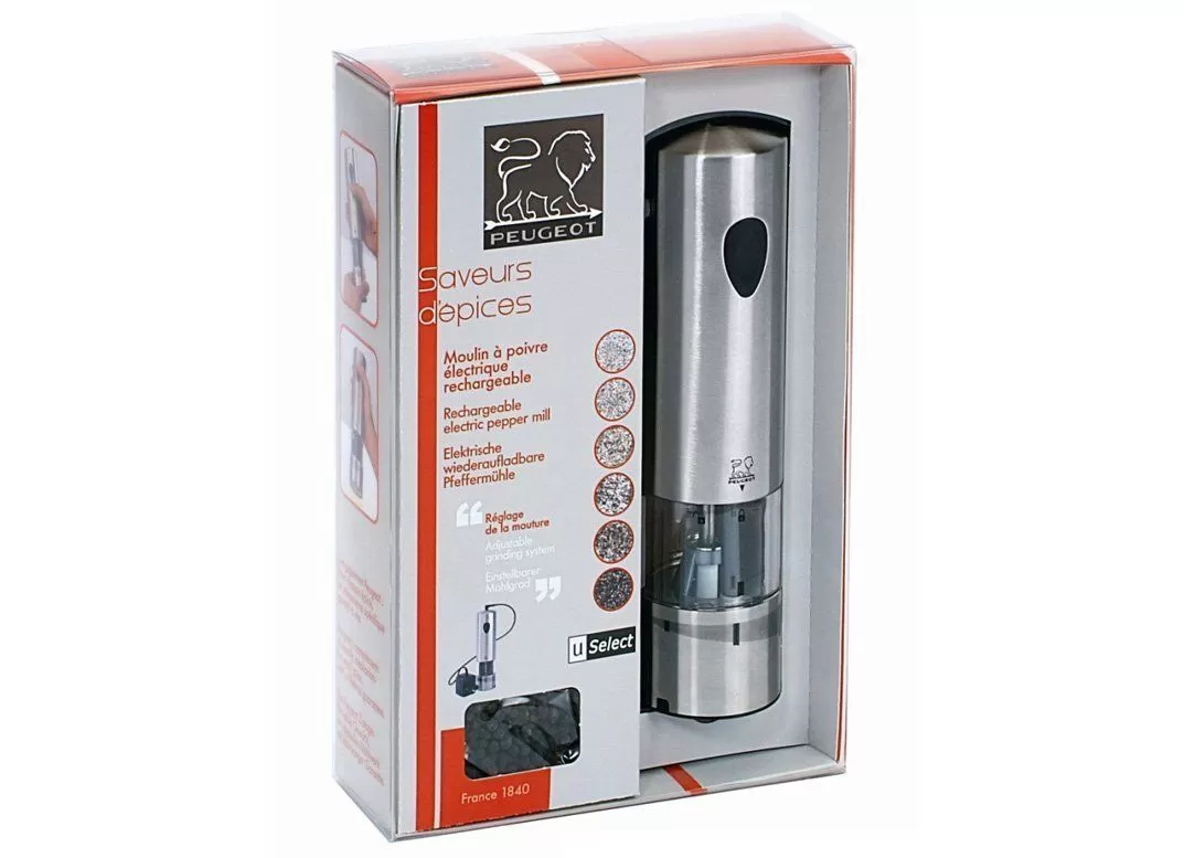 Мельница Elis rechargeable Peugeot для перца, 20 см, нержавеющая сталь матовая (на аккум.)