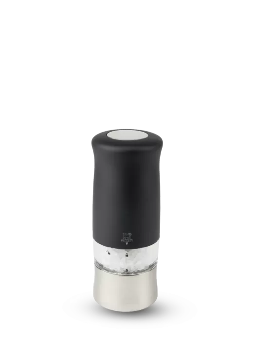 Мельница для соли 14 см Zephir Peugeot чёрная на батарейках